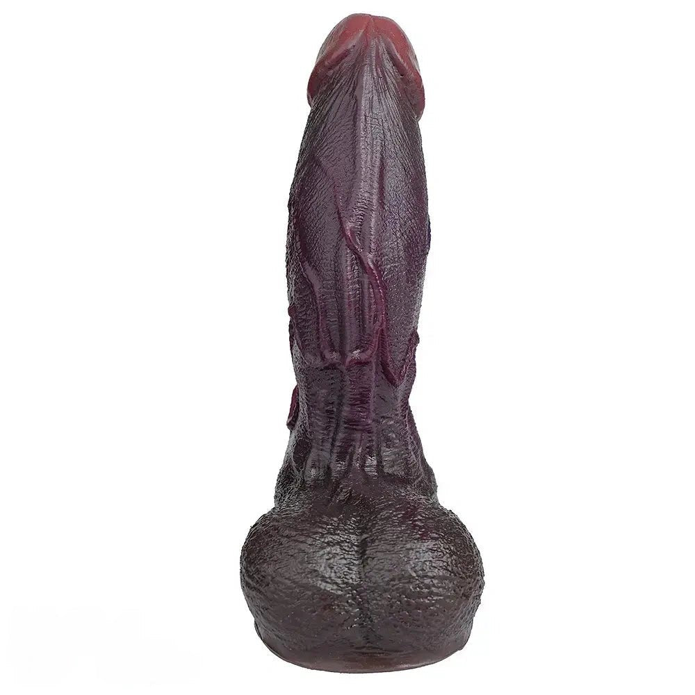Coffee-toned realistic suction cup dildo, photo 11