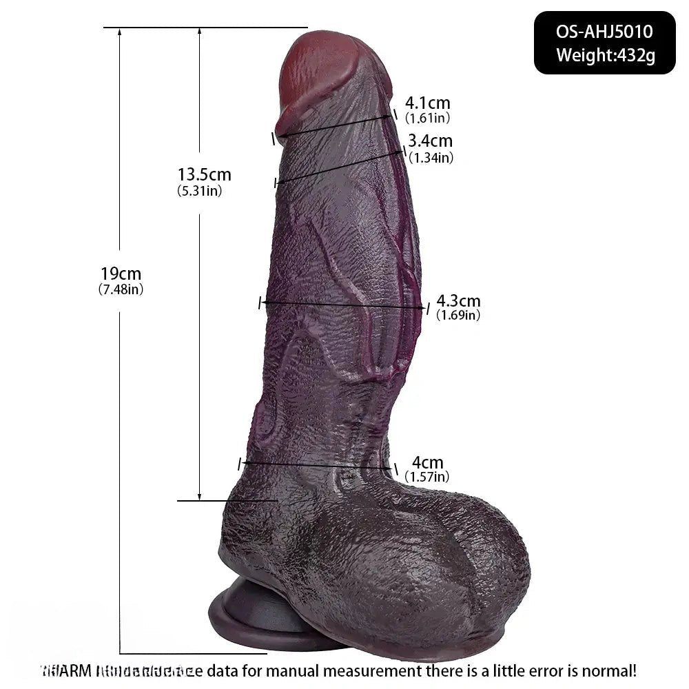 Coffee-toned realistic suction cup dildo, photo 2