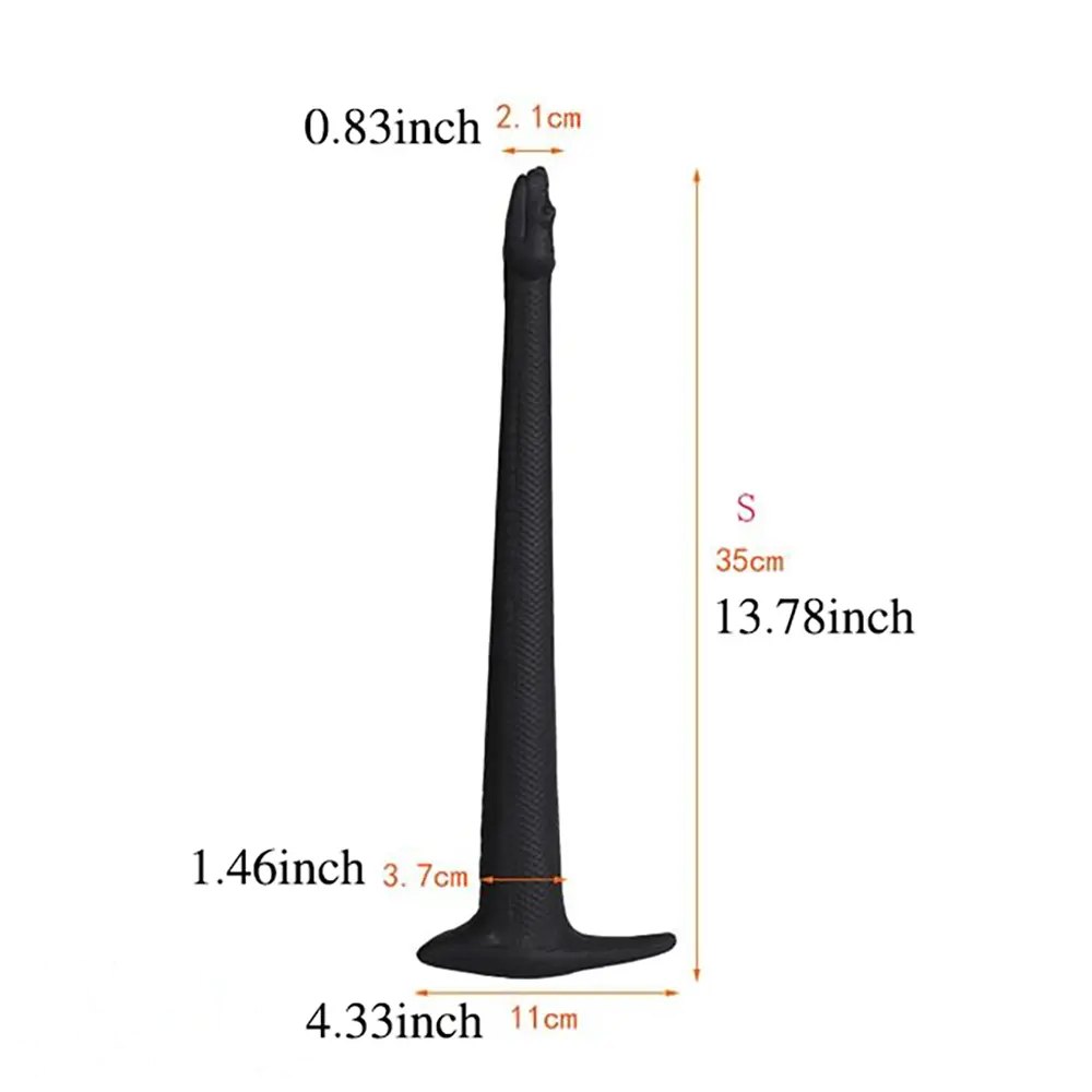 Black coiled snake-scale suction cup dildo