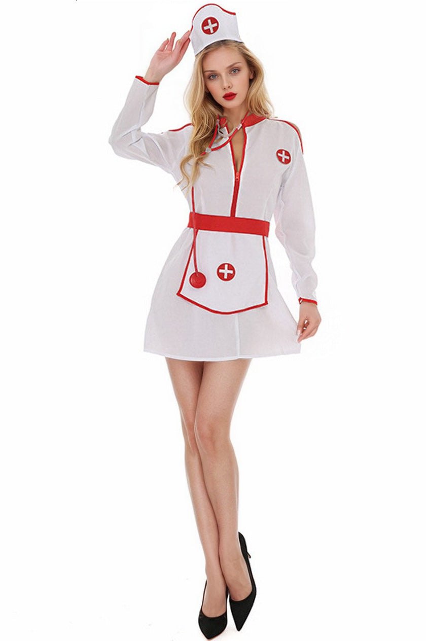 Cold shoulder nurse dress roleplay costume, photo 3