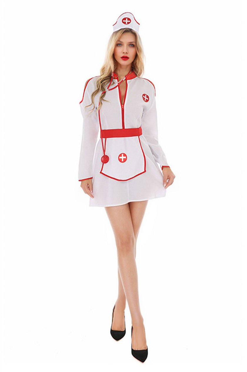 Cold shoulder nurse dress roleplay costume, photo 5