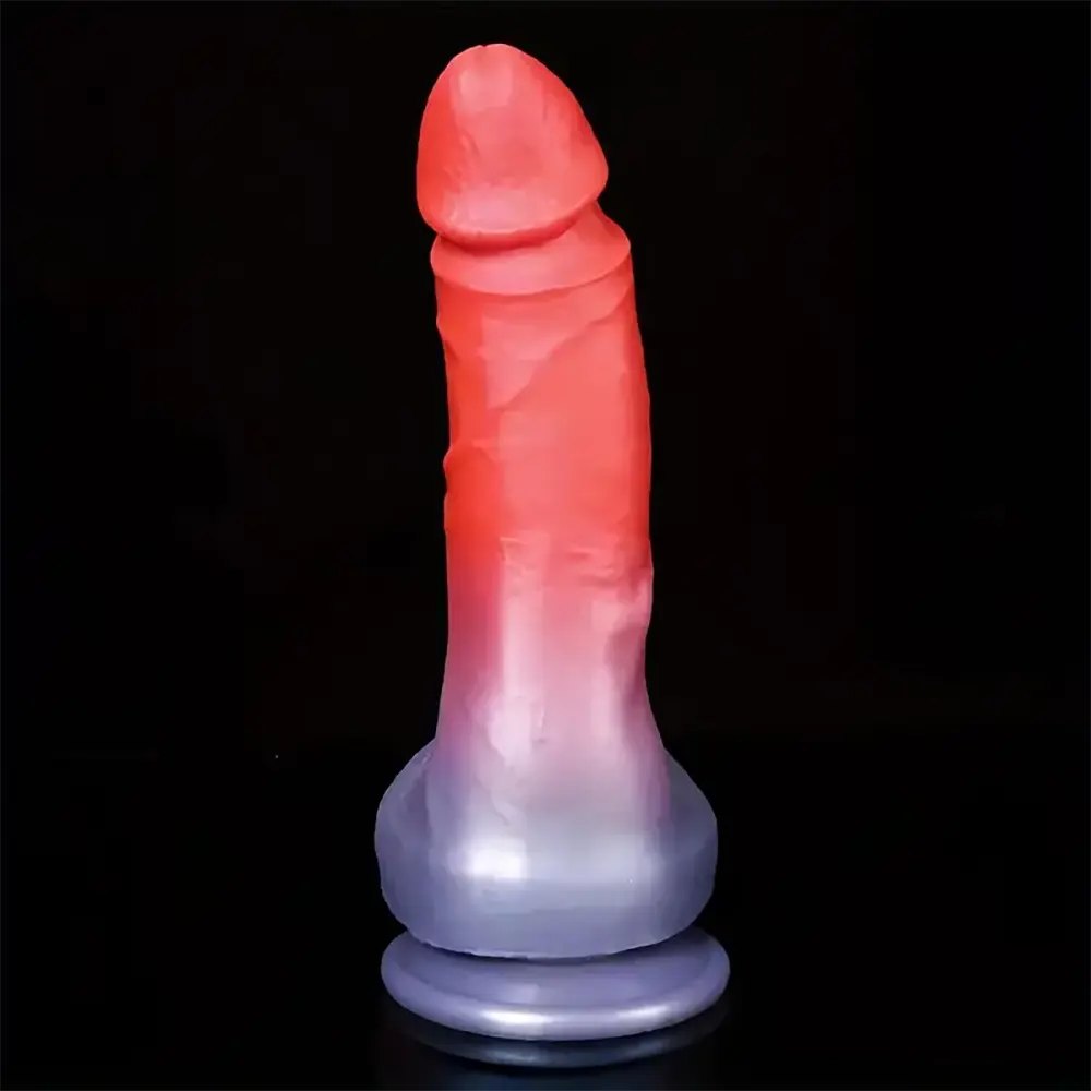 Colorful silicone suction cup dildo, photo 3