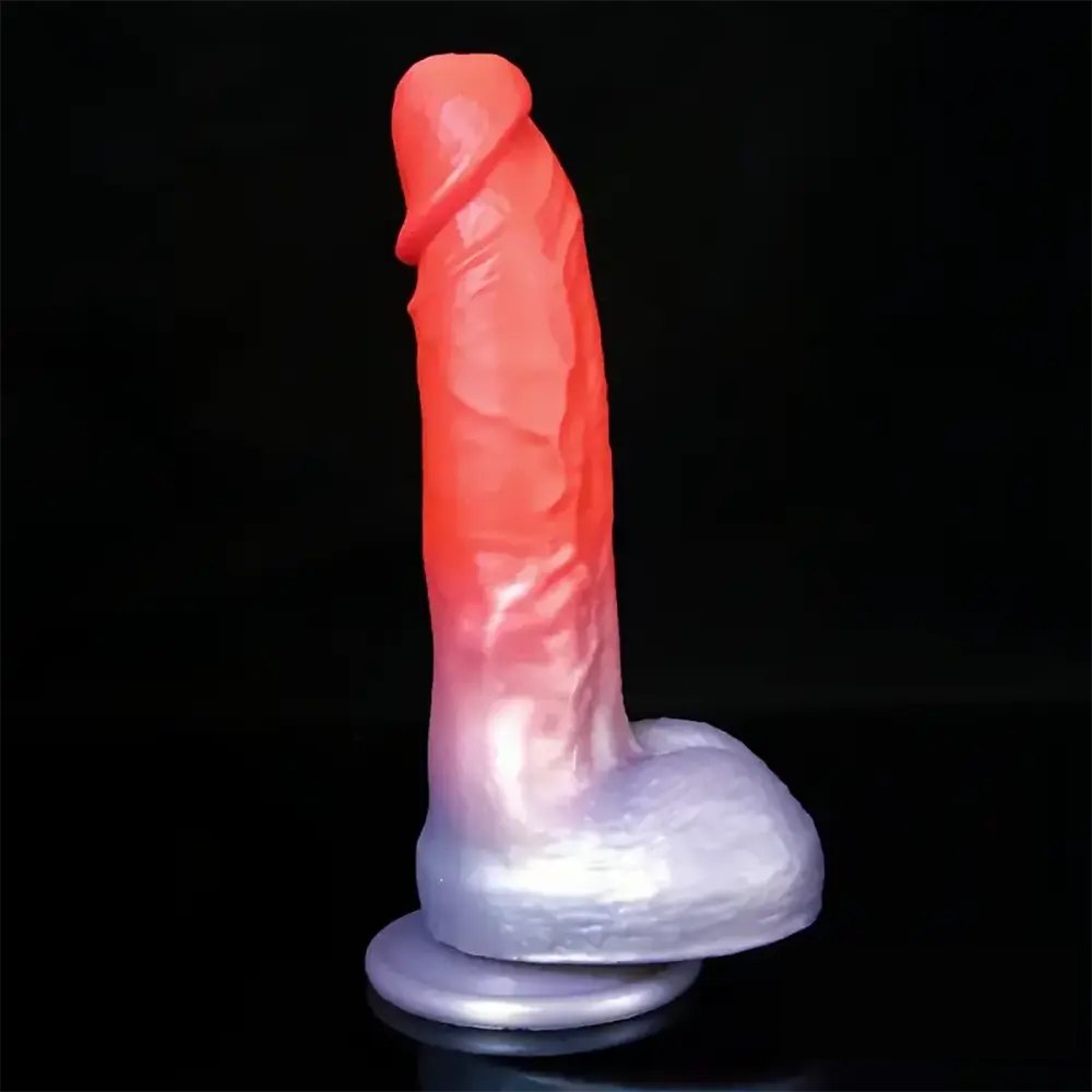 Colorful silicone suction cup dildo, photo 4