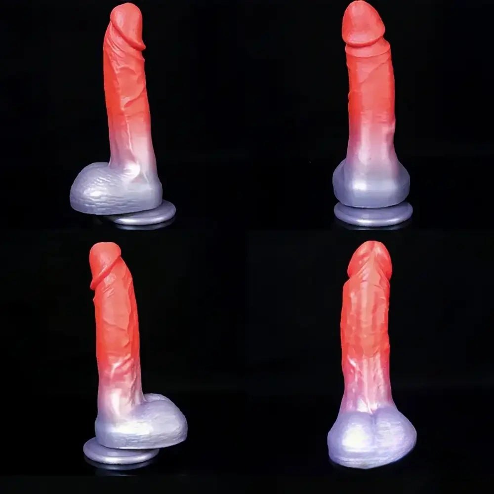 Colorful silicone suction cup dildo, photo 5