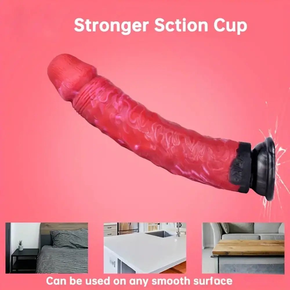 Colorful big suction cup dildo, photo 2