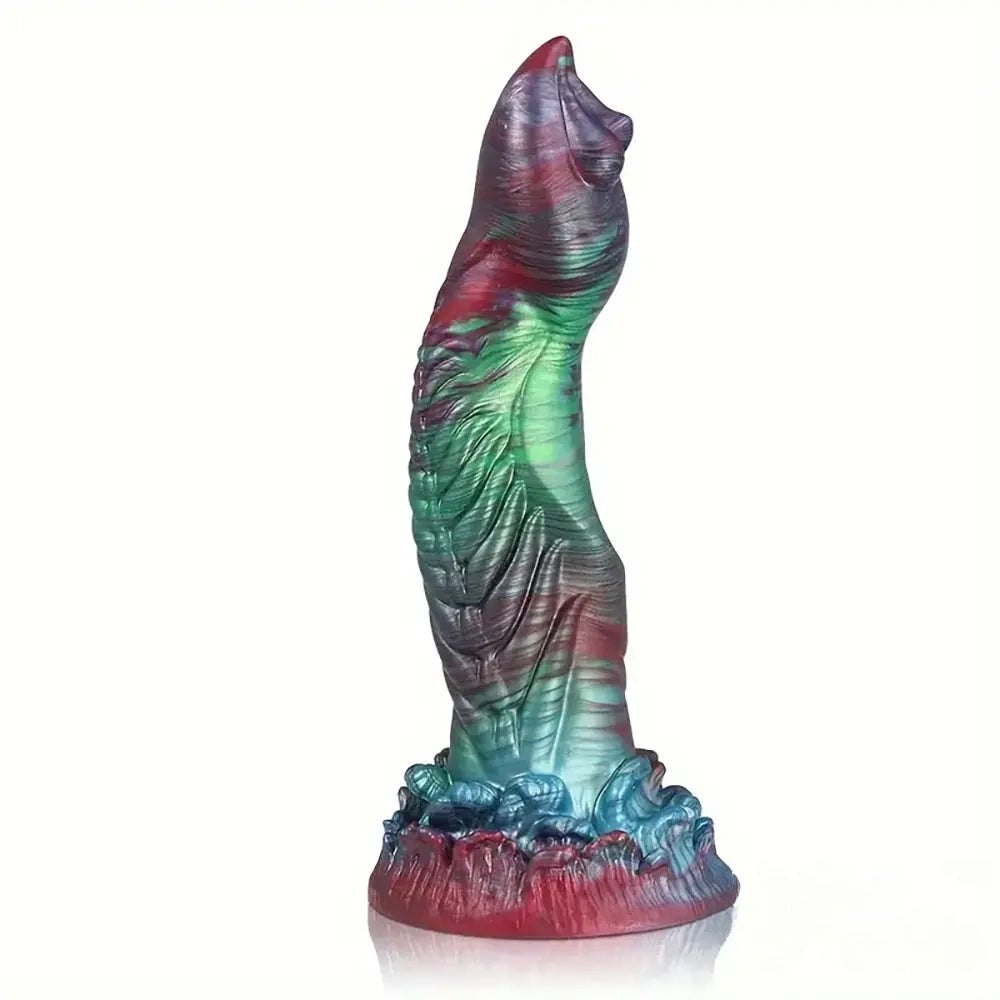 Multicolor dragon scale fantasy dildo, photo 1