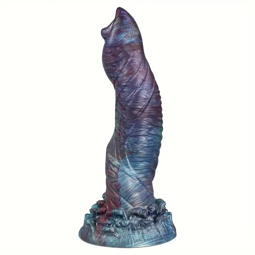 Multicolor dragon scale fantasy dildo, photo 3