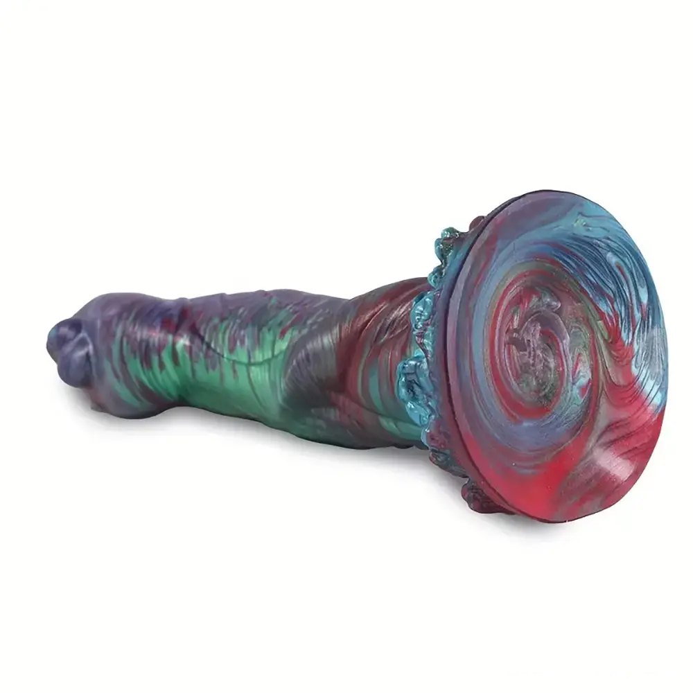 Multicolor dragon scale fantasy dildo, photo 5