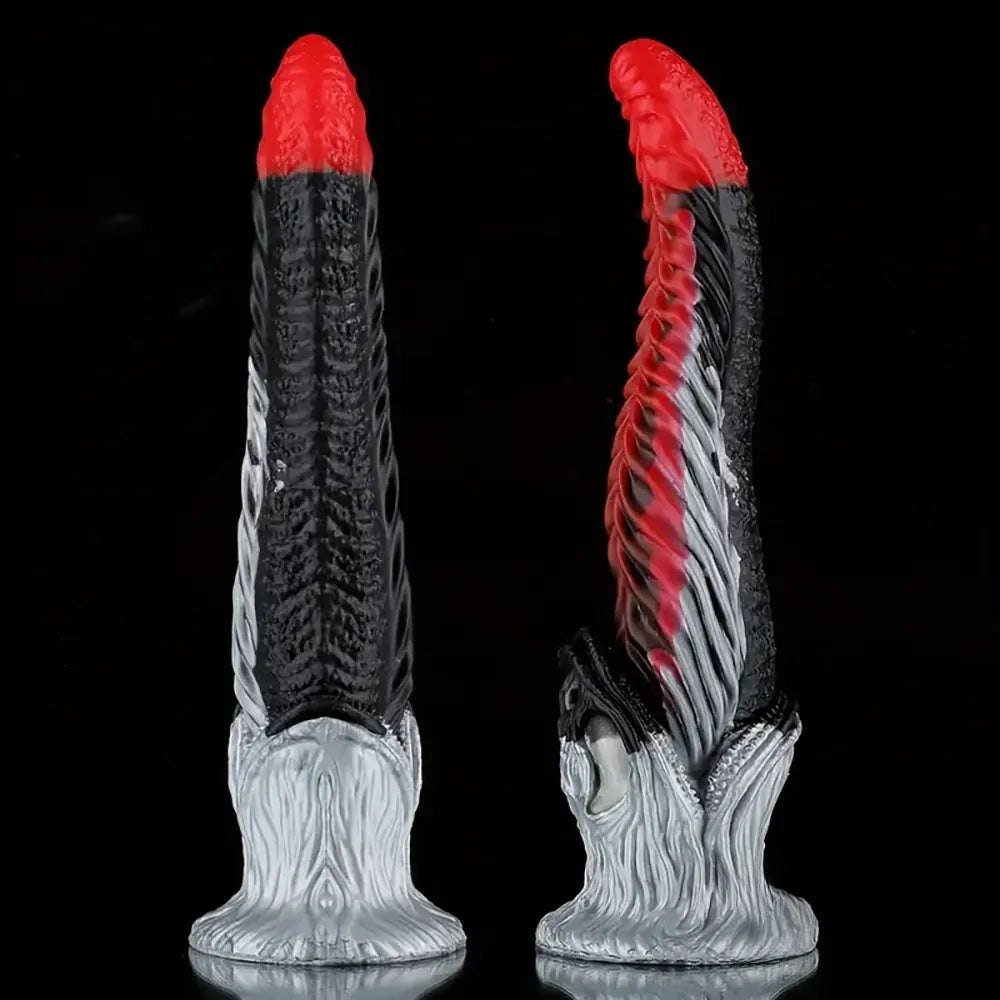 Colorful silicone fantasy dragon dildo, photo 1