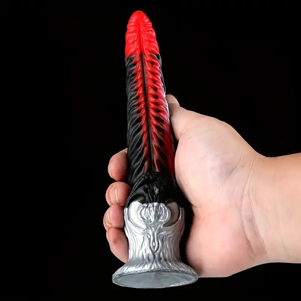 Colorful silicone fantasy dragon dildo, photo 4