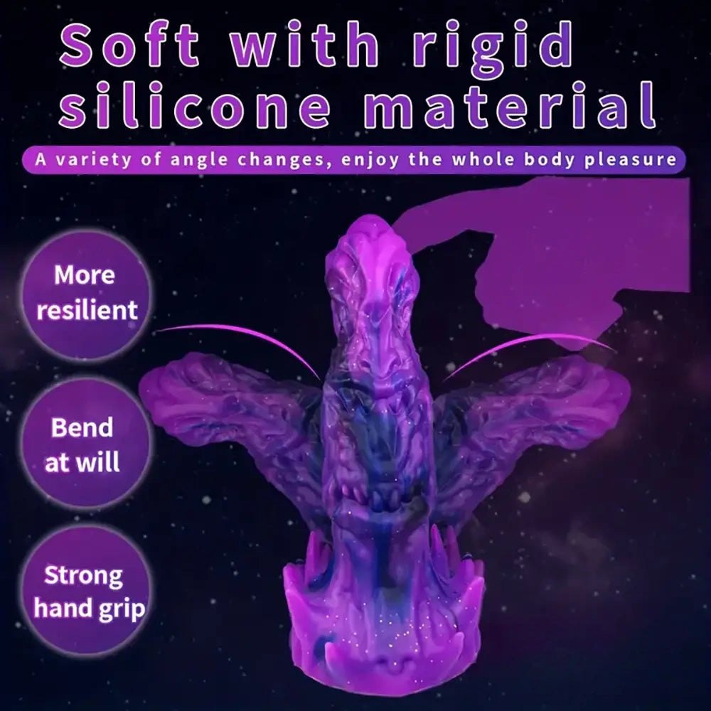 Colorful fantasy monster silicone dildo, photo 3