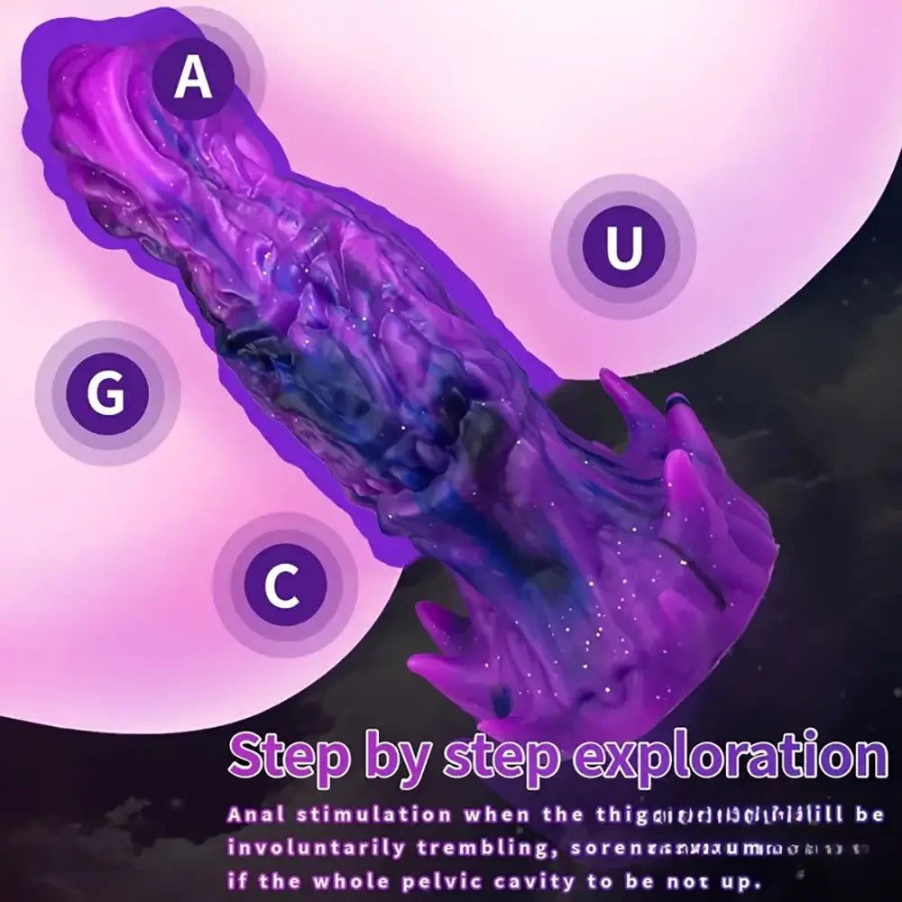 Colorful fantasy monster silicone dildo, photo 4