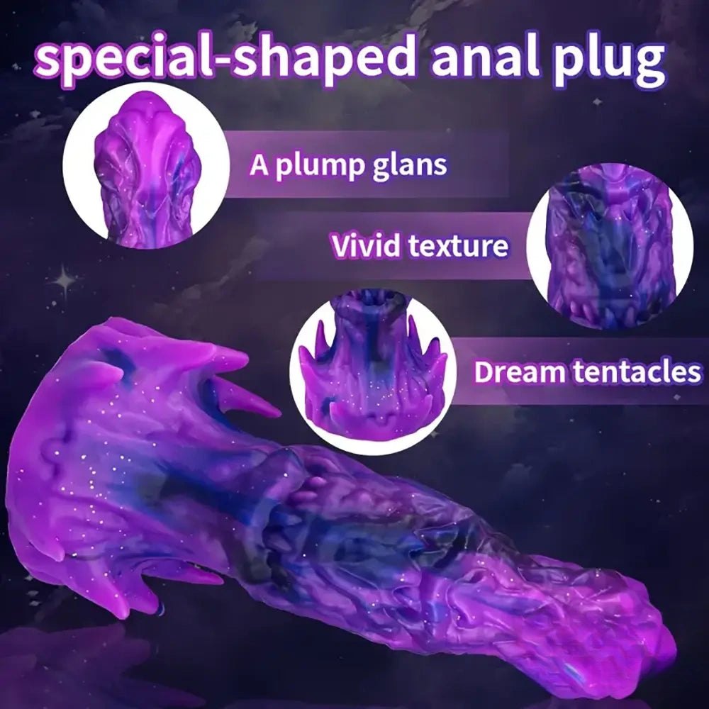 Colorful fantasy monster silicone dildo, photo 5