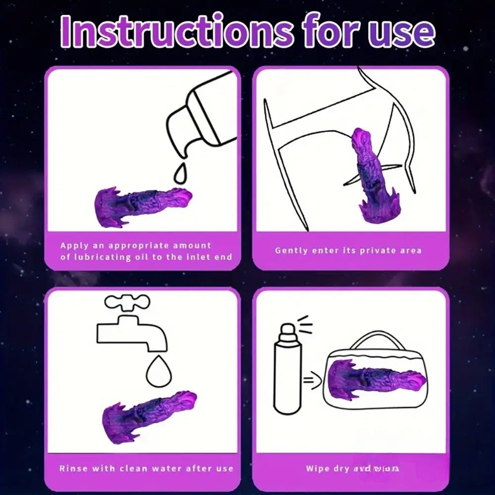 Colorful fantasy monster silicone dildo, photo 6