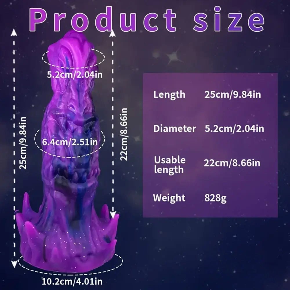 Colorful fantasy monster silicone dildo, photo 8