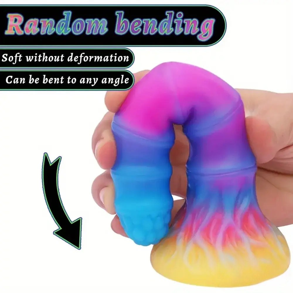 Colorful silicone monster dildo, photo 3