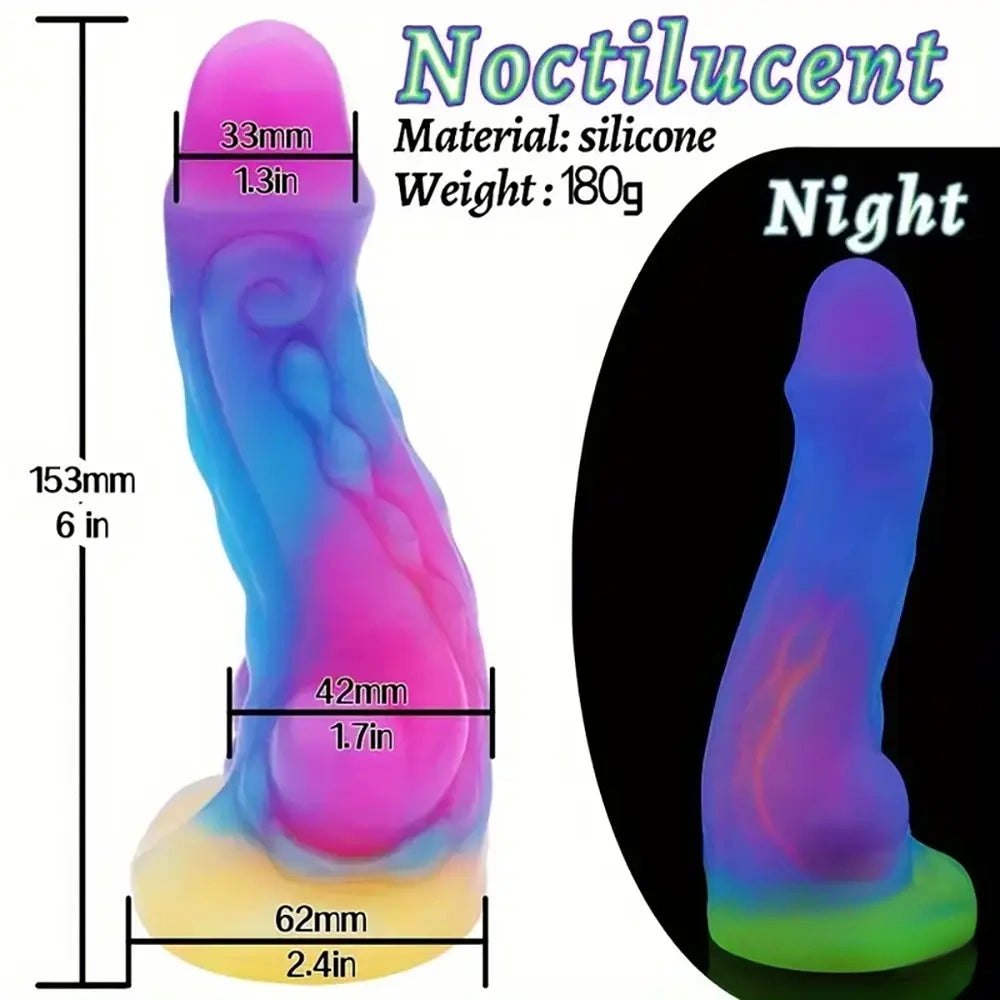 Colorful silicone monster dildo, photo 8