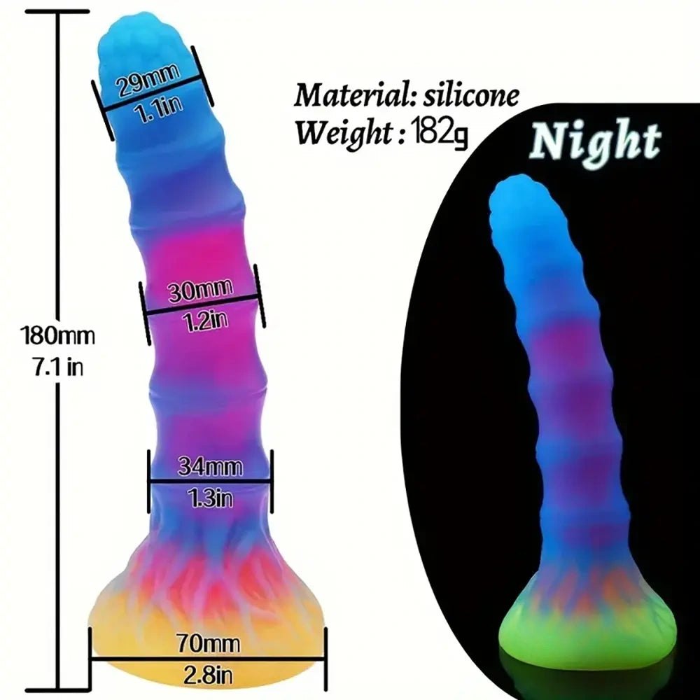 Colorful silicone monster dildo, photo 9