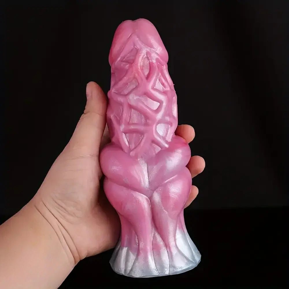 #1 colorful knotted animal-style silicone dildo