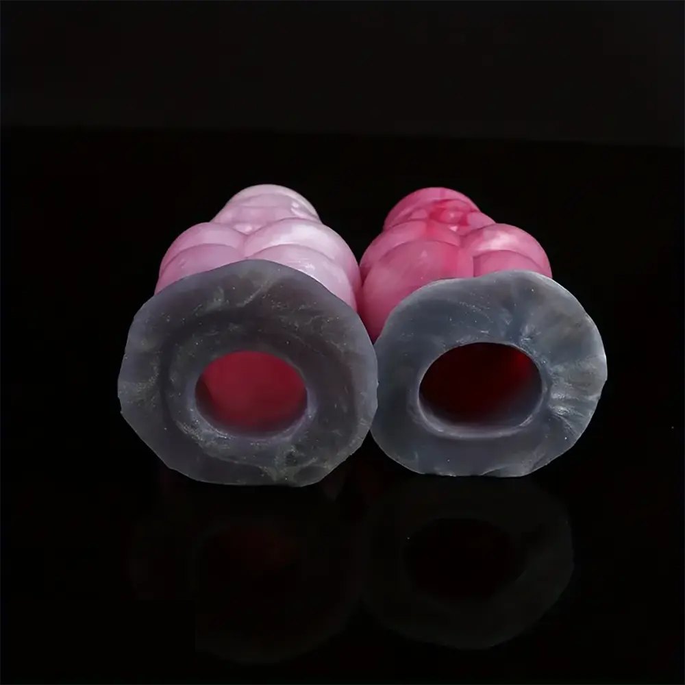 Colorful knotted animal-style silicone dildo, photo 12