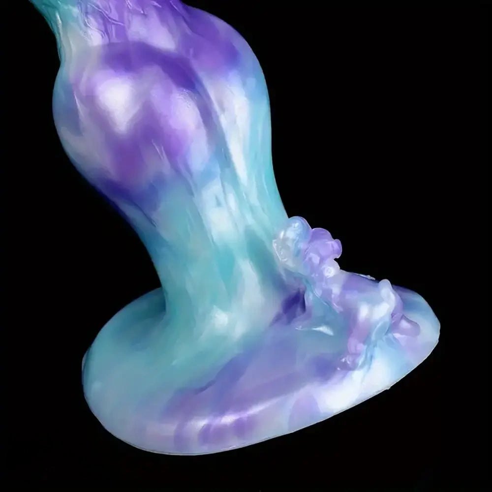 Colorful knotted animal silicone dildo, photo 7