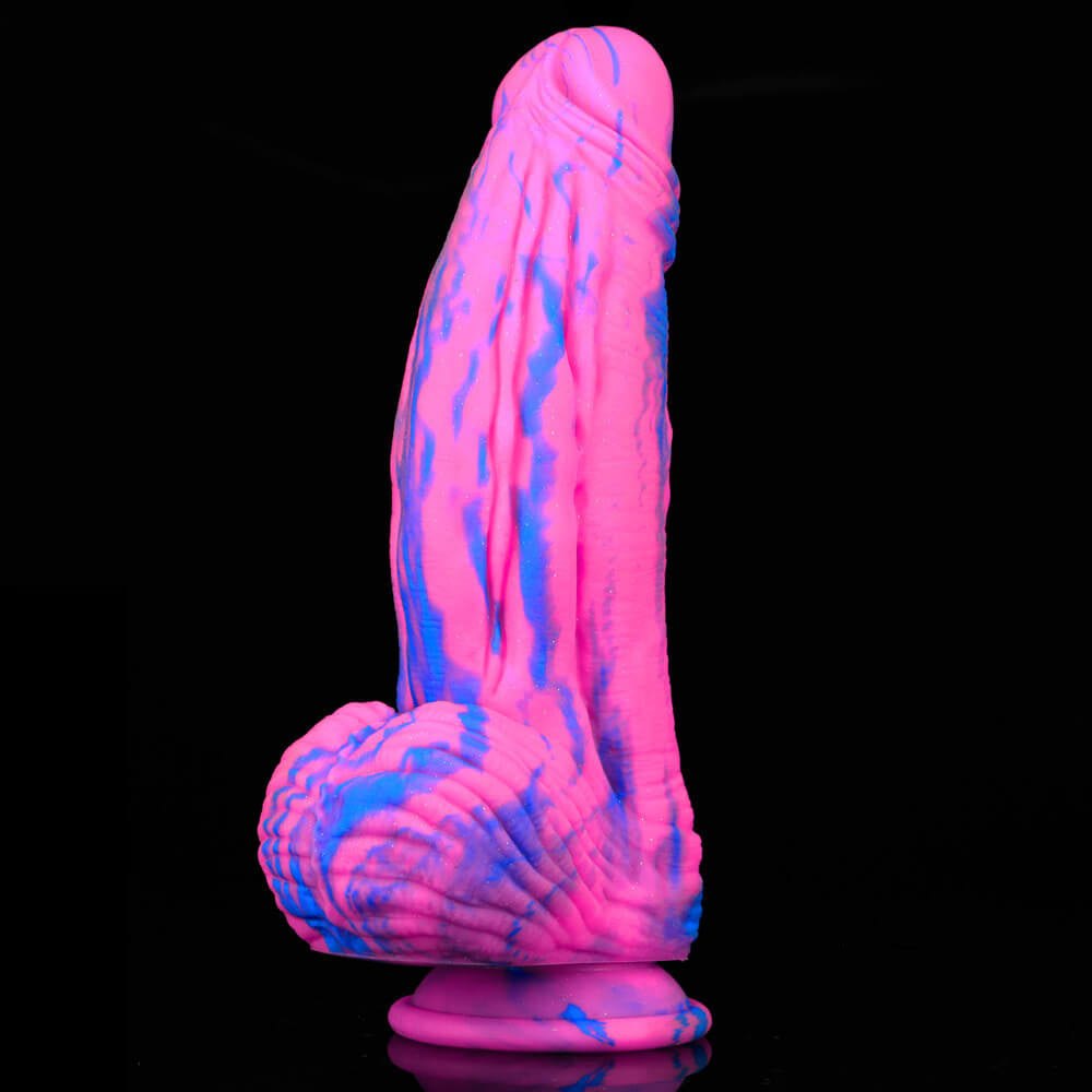 #3 colorful knotted silicone horse dildo