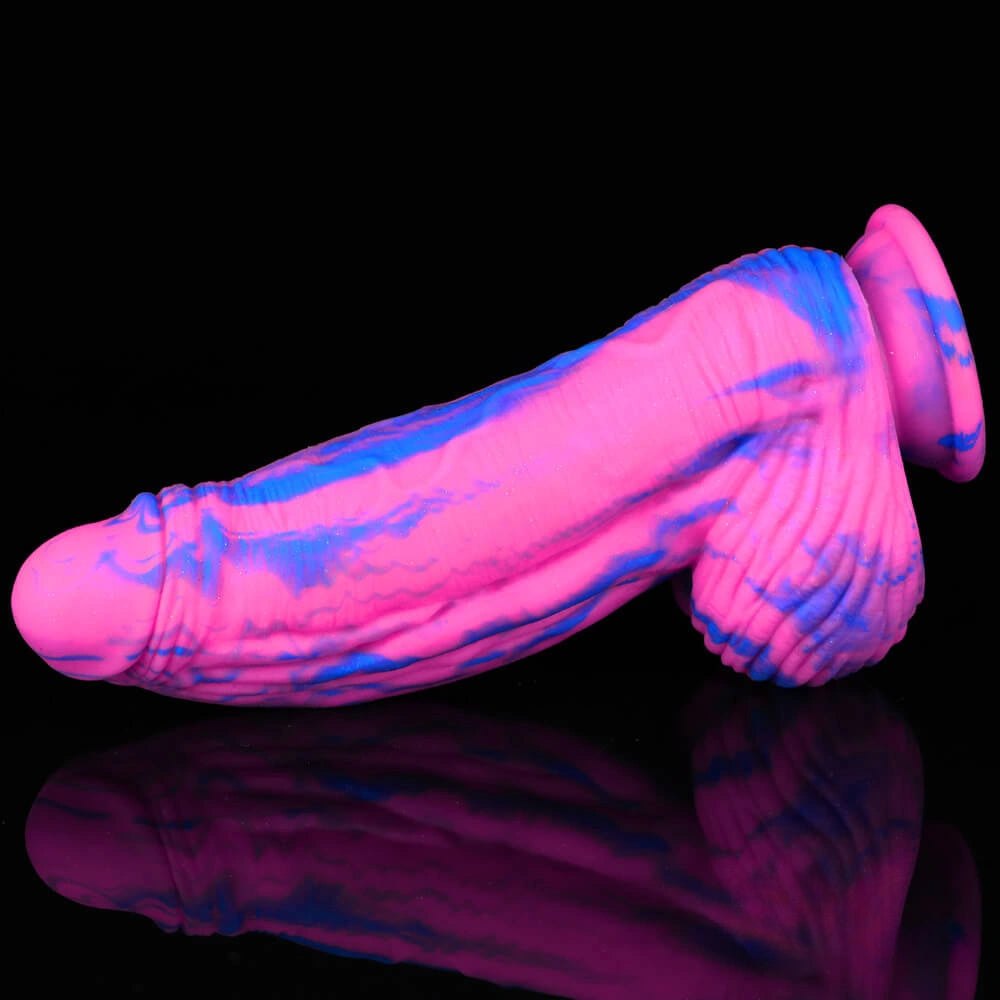 Colorful knotted silicone horse dildo, photo 10