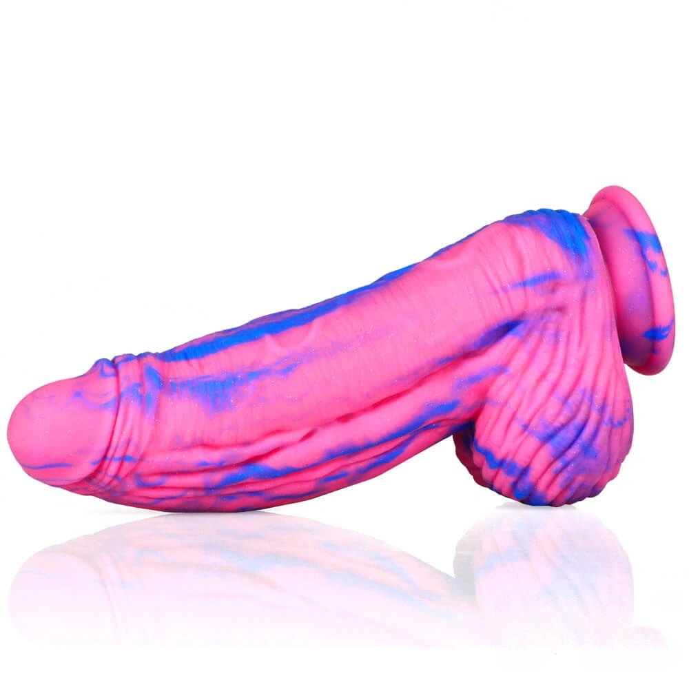 Colorful knotted silicone horse dildo, photo 14