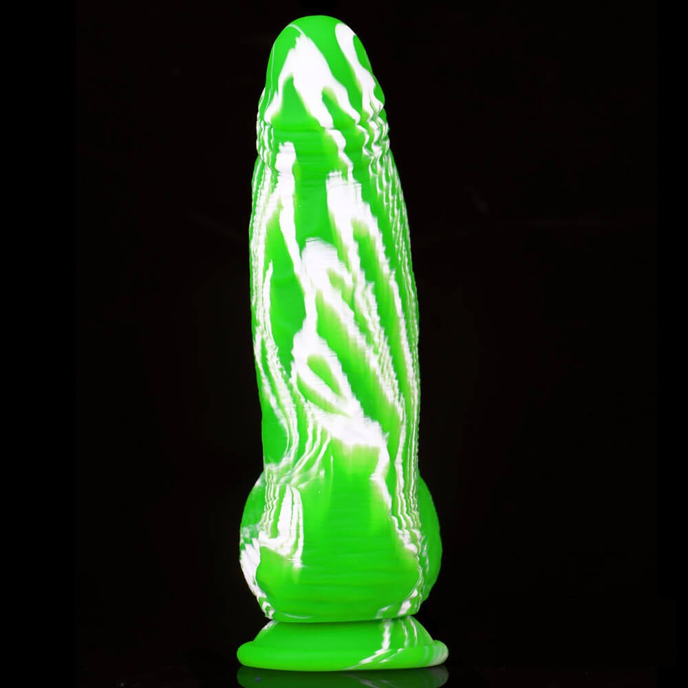 Colorful knotted silicone horse dildo, photo 15
