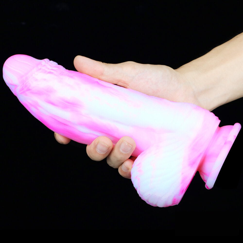 Colorful knotted silicone horse dildo, photo 2