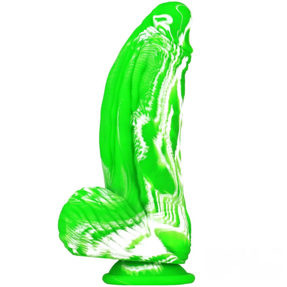 Colorful knotted silicone horse dildo, photo 3
