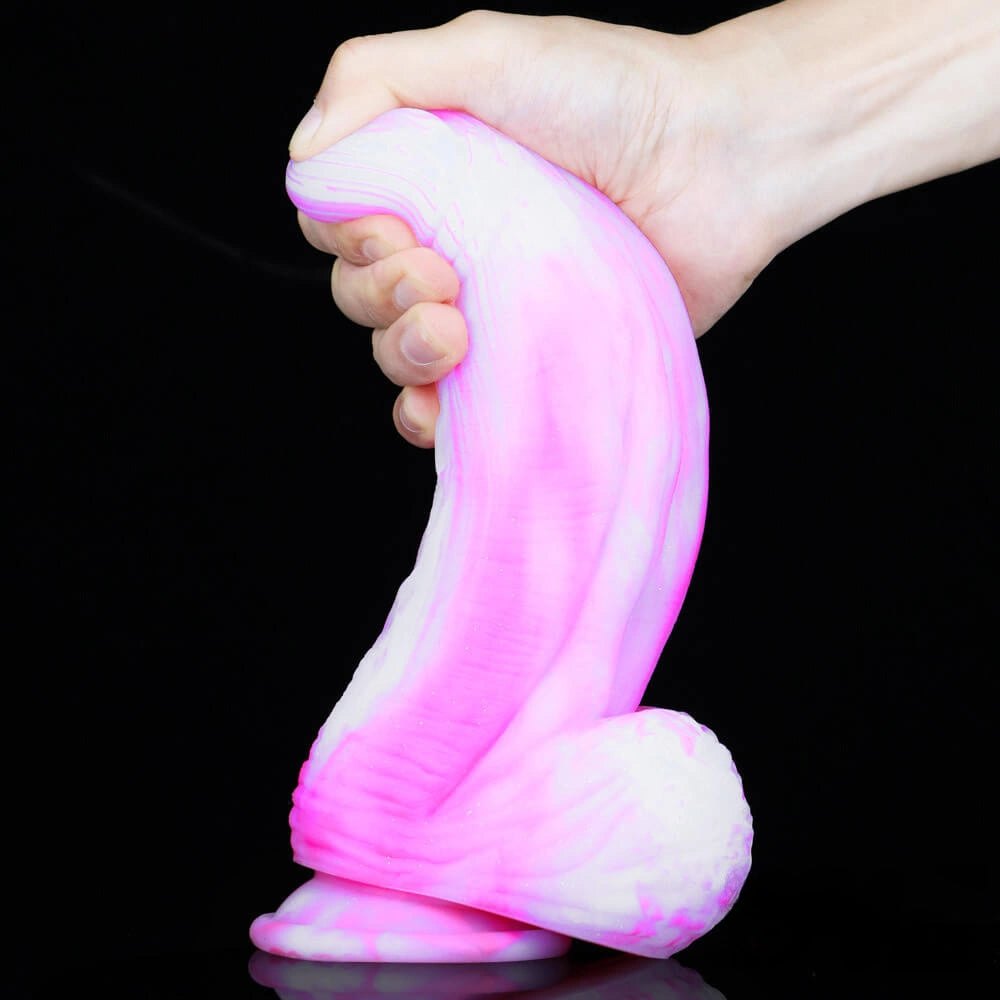 Colorful knotted silicone horse dildo, photo 5