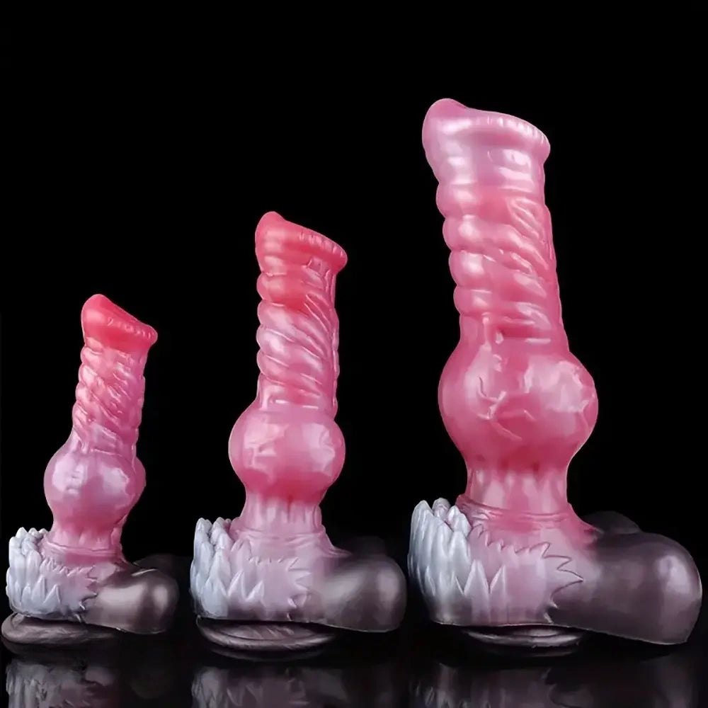 Colorful knotted horse dildo, photo 1
