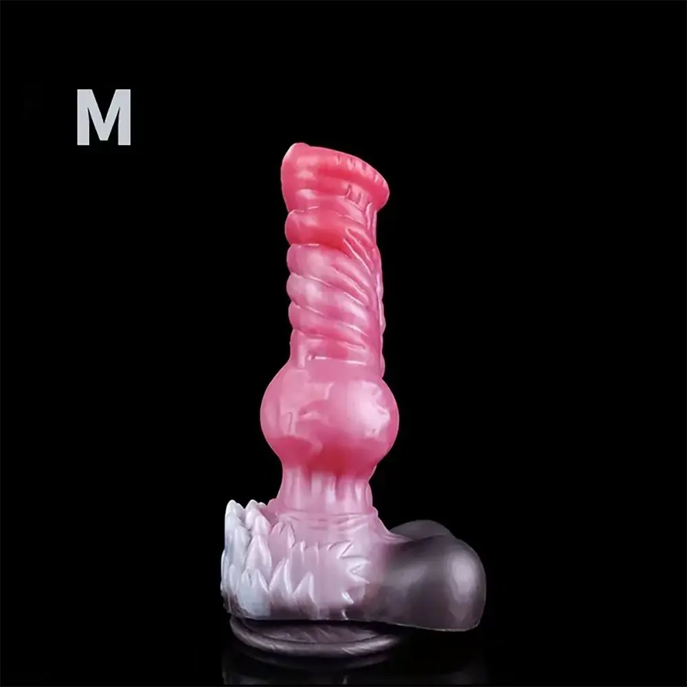 Colorful knotted horse dildo, photo 10