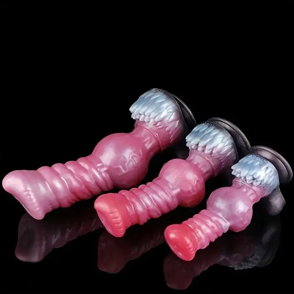 Colorful knotted horse dildo, photo 11