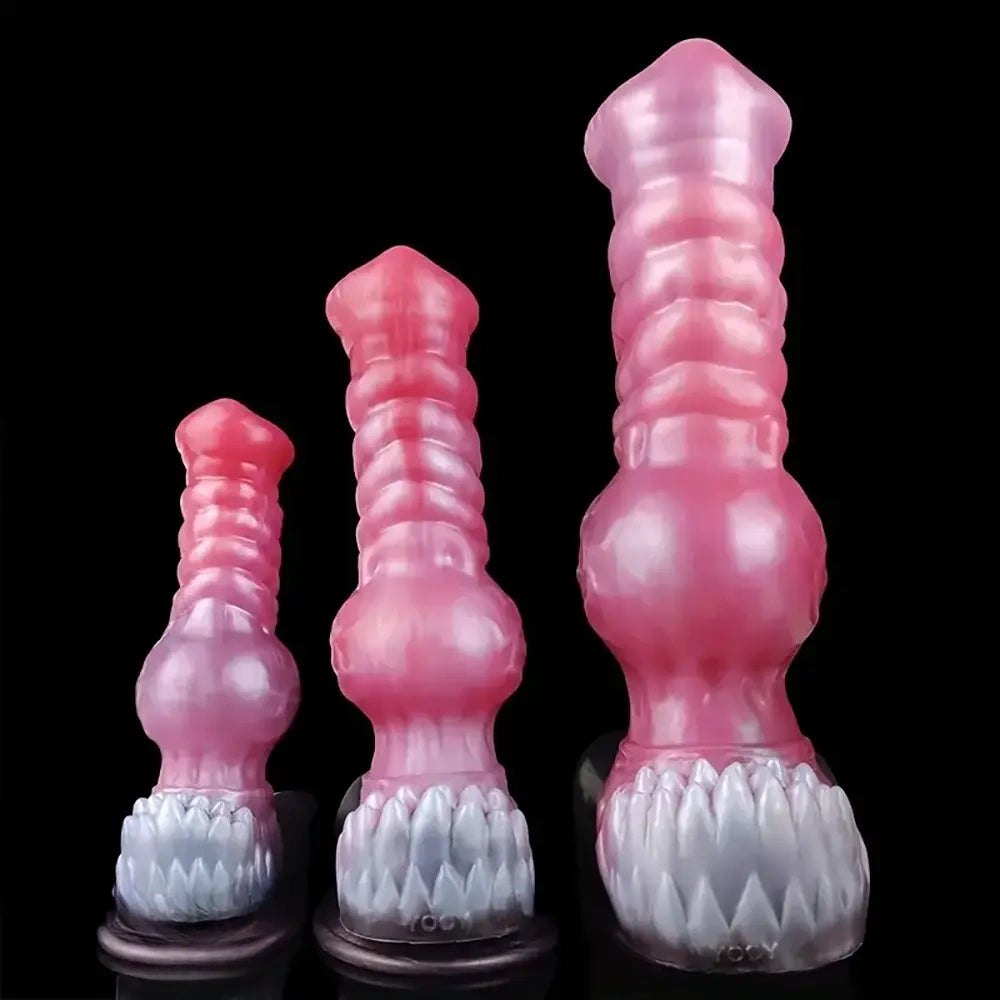 Colorful knotted horse dildo, photo 2