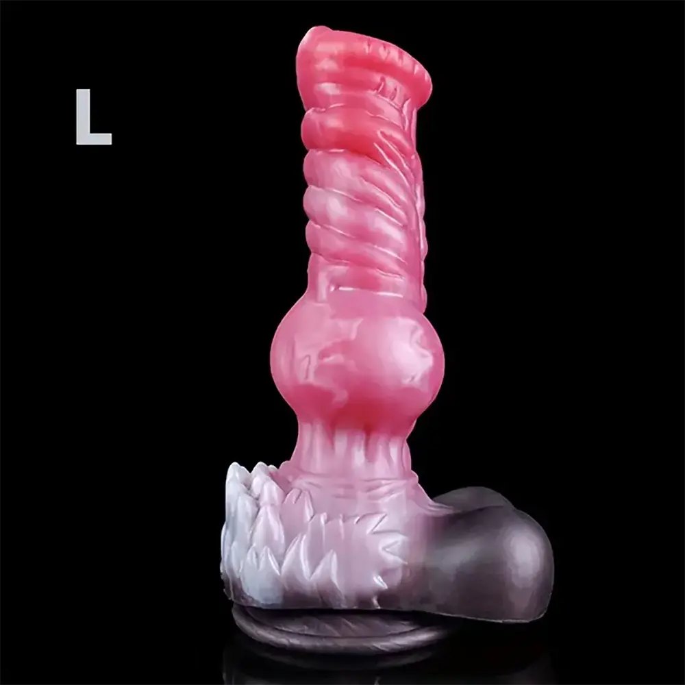 Colorful knotted horse dildo, photo 3