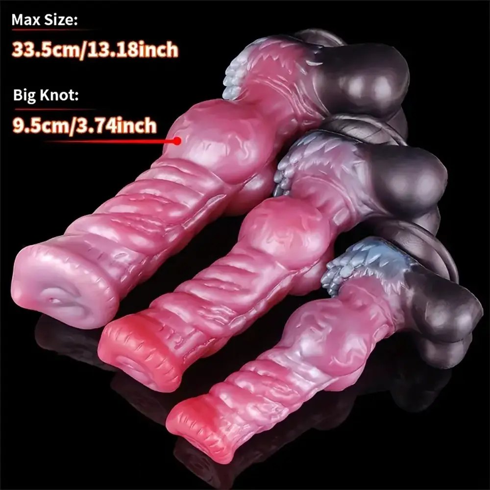 Colorful knotted horse dildo, photo 4