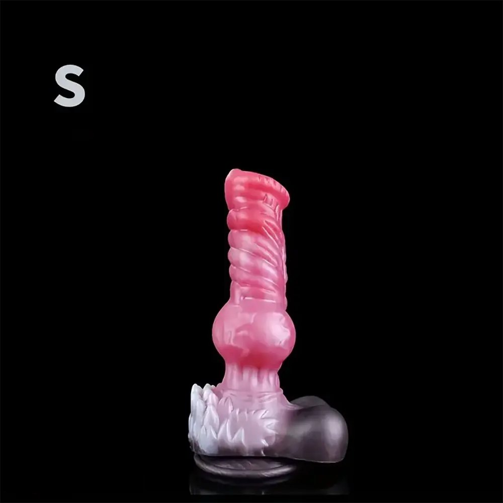 Colorful knotted horse dildo, photo 5