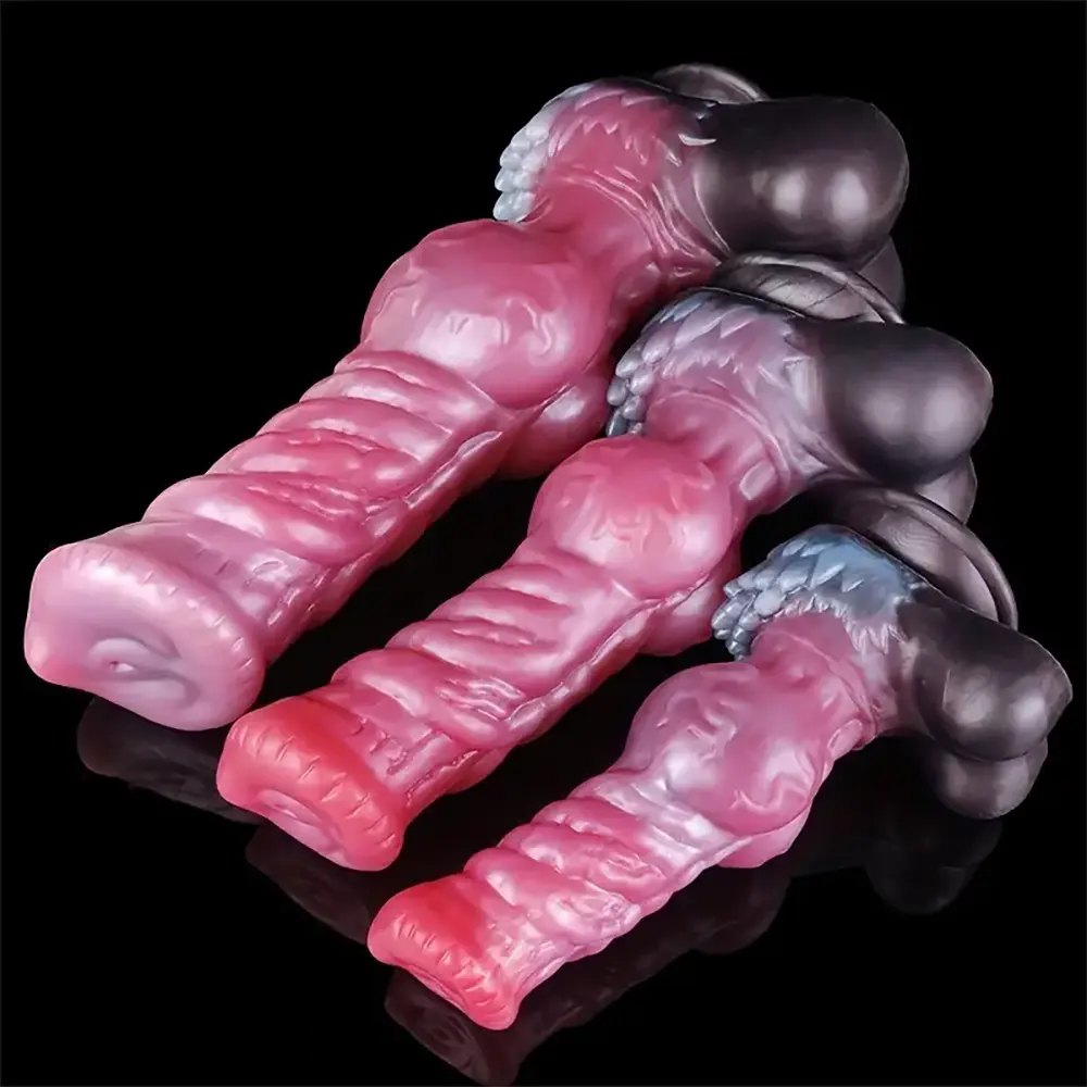 Colorful knotted horse dildo, photo 6