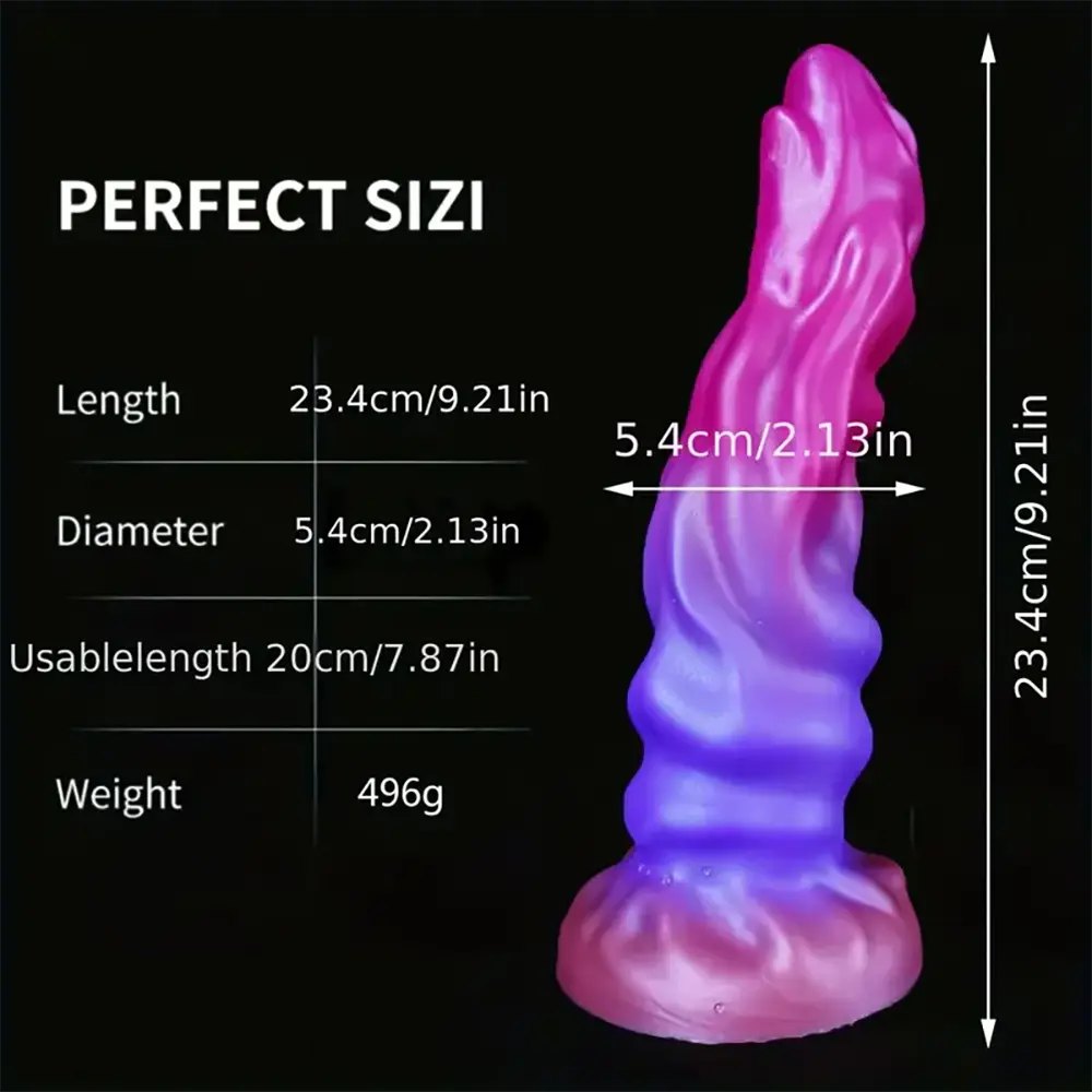 Colorful silicone monster fantasy dildo, photo 3