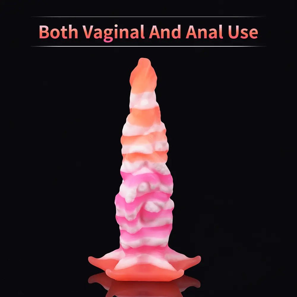 Ridged silicone fantasy dildo, photo 9