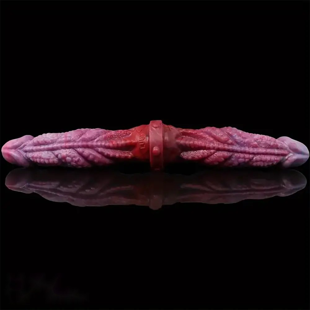 Colorful scaled double-ended dildo, photo 2