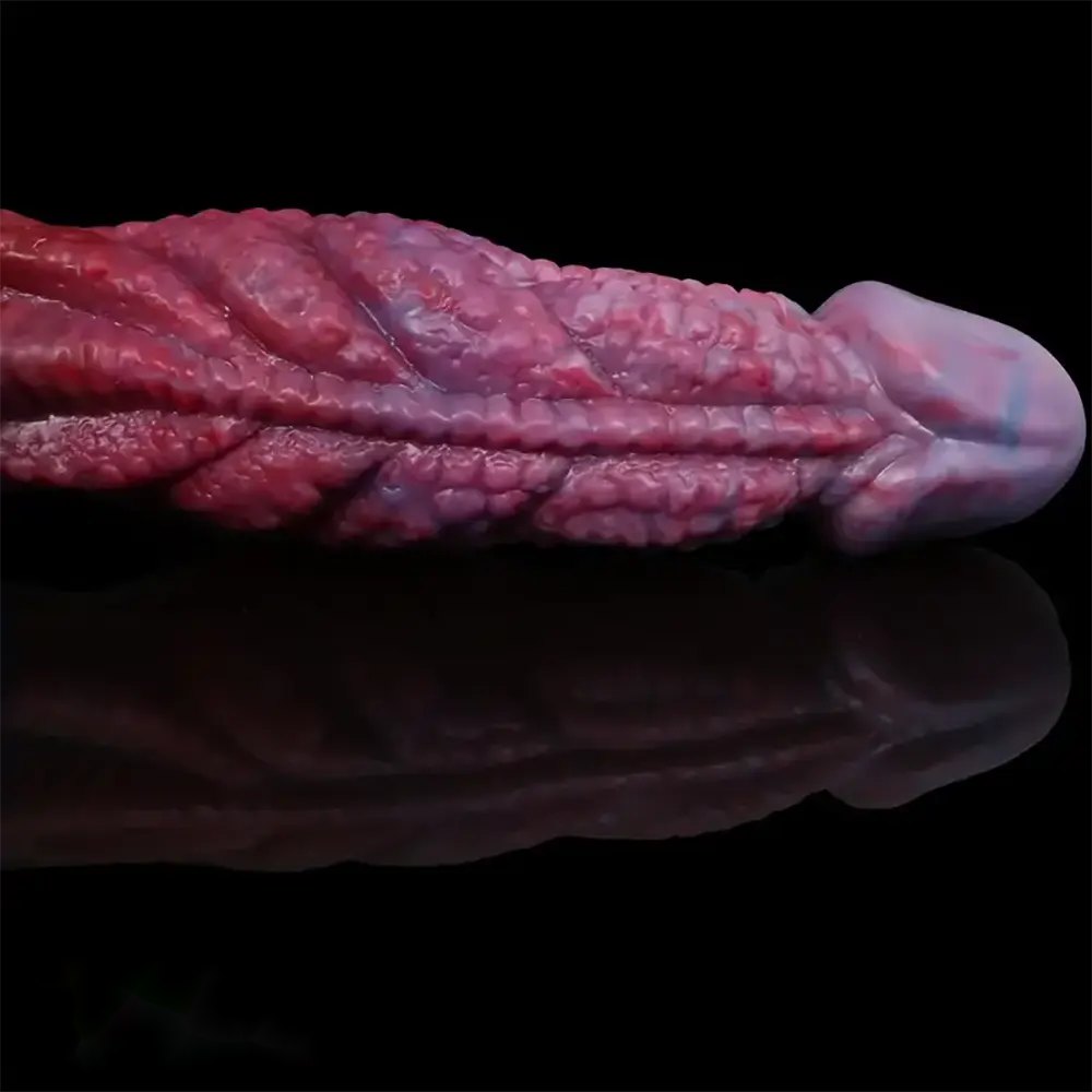 Colorful scaled double-ended dildo, photo 7