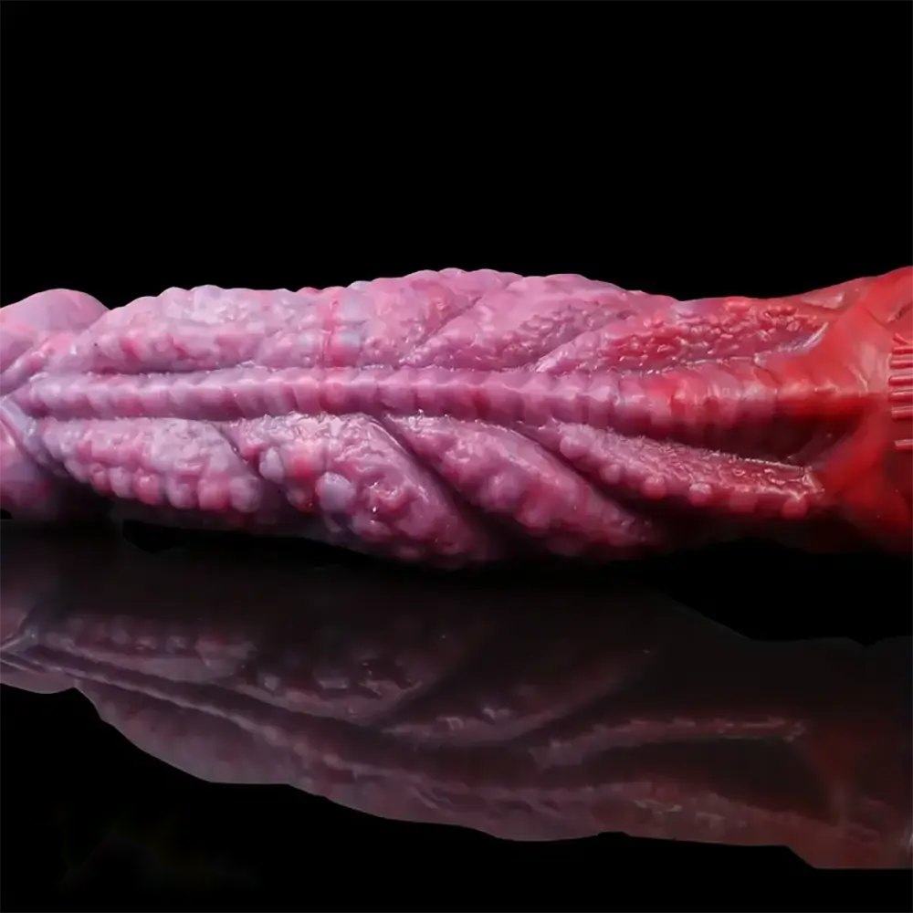 Colorful scaled double-ended dildo, photo 9