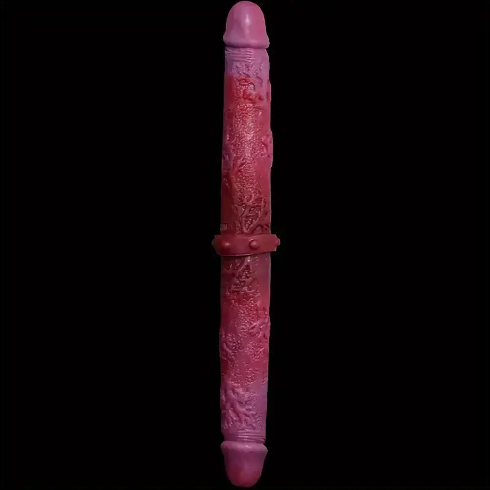 Colorful silicone double-head dildo, photo 1