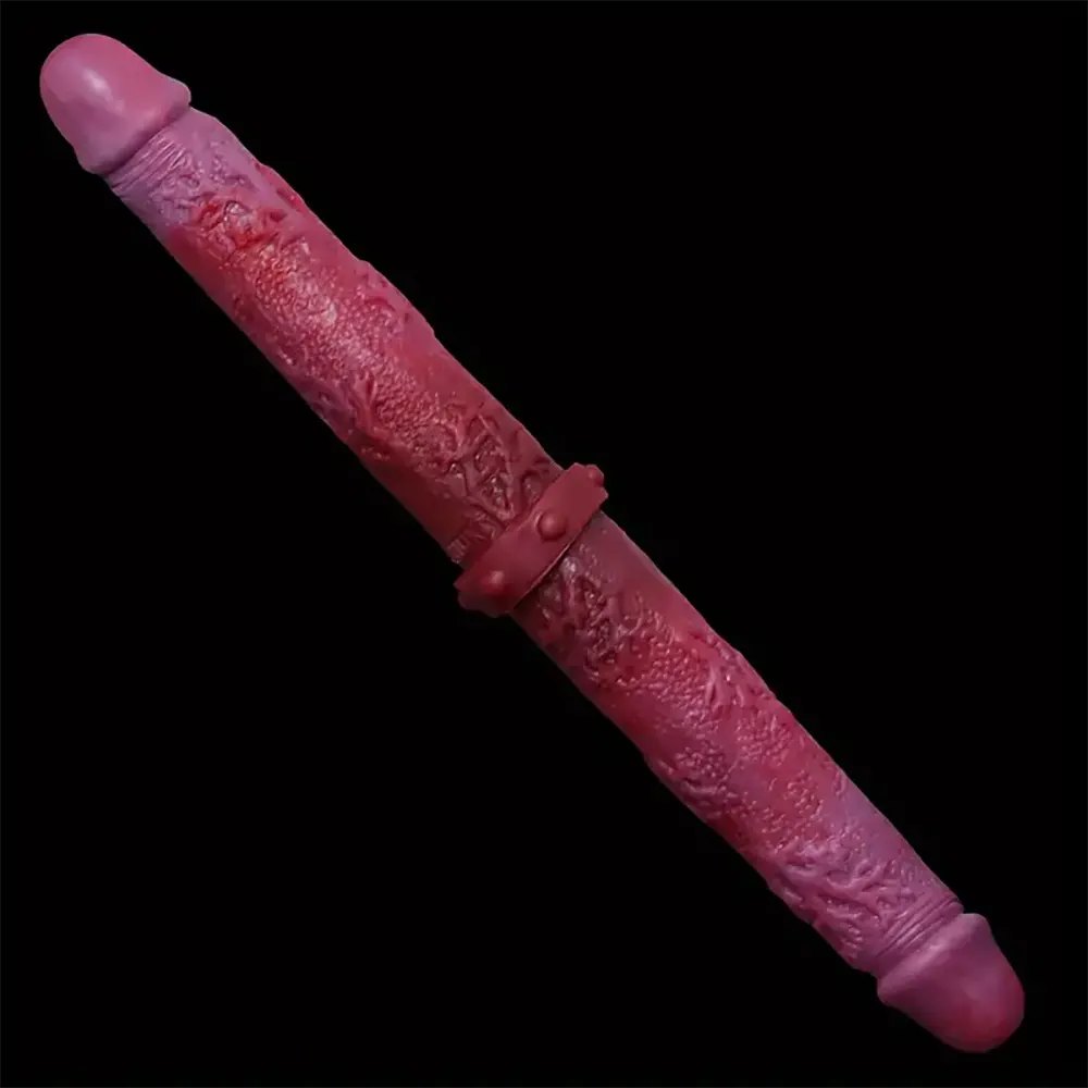 Colorful silicone double-head dildo, photo 4