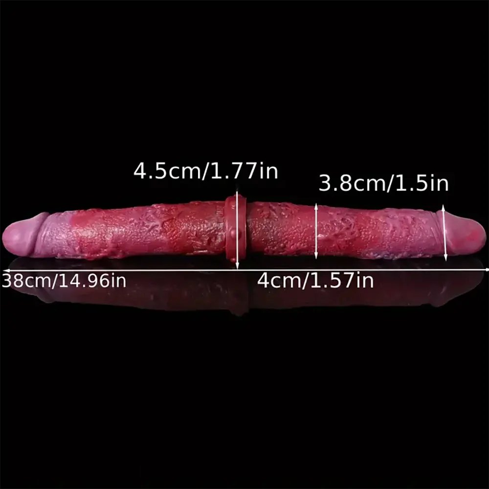Colorful silicone double-head dildo, photo 7