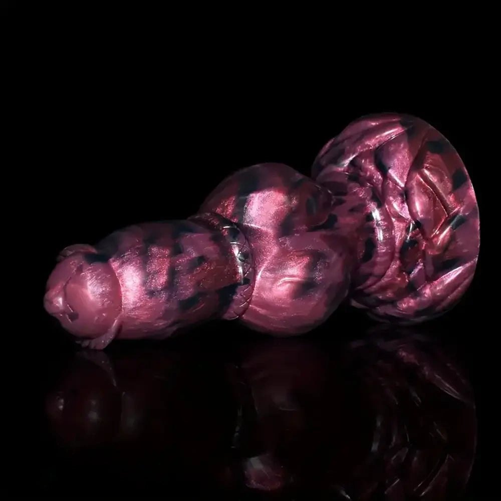 Colorful silicone knotted animal dildo, photo 2