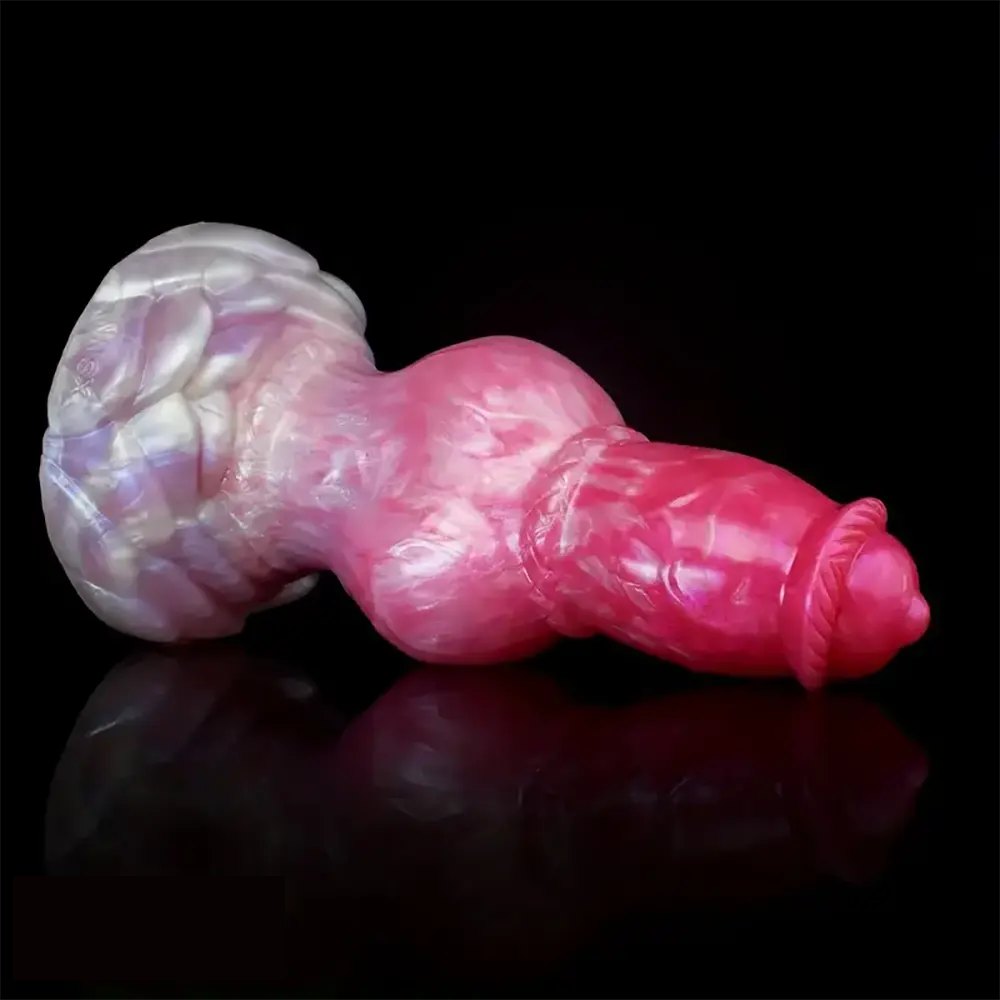 Colorful silicone knotted animal dildo, photo 4